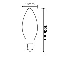 ISOLED filament lamp candle VINTAGE LINE C35 CANDLEBULB switchable C35 E14 3,5W 100lm 2200K 360� CRI 85 