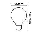 ISOLED filament lamp globe VINTAGE LINE ROUNDBULB 95 switchable G95 E27 4W 90lm 2200K 360� CRI 85 