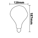 ISOLED filament lamp globe VINTAGE LINE ROUNDBULB A125 UNREGULAR switchable G125 E27 4W 200lm 2200K 360� CRI 85 