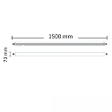 ISOLED Lineair licht PROFESSIONAL 3-polig, schokbestendig, schakelbaar IP66, zilver  45W 6700lm 4000K 120� 120� CRI 80-89 150cm