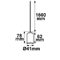 Fitting E27 / 300CM OPEN CABLE, zwart
