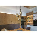 ISOLED pendant luminaire INFINITY BLACK GLASS with open cable, 2-pole E14 IP20, black dimmable