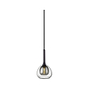 Pendelarmatuur INFINITY CLEAR/BLACK GLASS met open kabel, 2-polig E14 IP20, zwart dimbaar