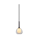 Pendelarmatuur INFINITY CLEAR/WHITE GLASS met open kabel, 2-polig E14 IP20, zwart dimbaar