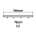 ISOLED Baldakijn INFINITY LONG BLACK 2 2-voudig, lang, zonder lamphouder, zwart