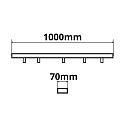 ISOLED Baldakijn INFINITY LONG BLACK 4 4-voudig, lang, zonder lamphouder, zwart