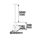 Pendelarmatuur INFINITY CONCAVE GLASS conisch E27 IP20, rookkleuren, zwart dimbaar
