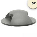 floor recessed luminaire 2SIDE 60MM 60° 2-fold, round IP67, grey, black 