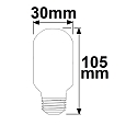 ISOLED LED gloeilamp T30 T30 helder E27 7,9W 1075lm 2700K 360� CRI 80-89