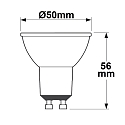 ISOLED LEDspot PAR16 3-STEP DIM 60� prismatisch PAR16 helder GU10 5,5W 460lm 3000K 60� CRI 90-100