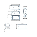 ISOLED socket GU10 2-fold, with junction box, 3-pole