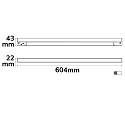 ISOLED Railspots LINEAR LINE+ 60CM - TRACK48 stijf, schakelbaar, magnetische montage IP20, zwart 