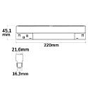 ISOLED Spotlight op rail TRACK48 WALLWASHER ON-OFF 22CM ASYM 100� stijf, asymmetrisch, schakelbaar IP20, zwart mat 