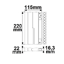 ISOLED Railspots GRID SPOT 22CM - TRACK48 (DALI) draaibaar, DALI aanstuurbaar, met rooster, magnetische montage IP20, zwart dimbaar