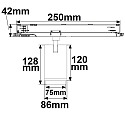 ISOLED 3-fase spot 42W - 20�-70� PHASE DIM focusseerbaar, cardanisch draaien IP20, wit mat dimbaar