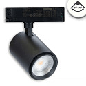 3-fase spot 42W - 20�-70� PHASE DIM focusseerbaar, cardanisch draaien IP20, zwart mat dimbaar