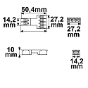 ISOLED Aansluiting INPUT 2X2-POLE / OUTPUT 0.5-2.5MM� - MAX. 250V/10A 2-polig, bekabeld