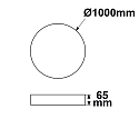 ISOLED ceiling luminaire COLOR SWITCH ROUND - � 100CM CCT Switch, UGR < 19, multipower IP40, black dimmable