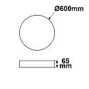 ISOLED ceiling luminaire COLOR SWITCH ROUND - � 60CM CCT Switch, UGR < 19, multipower IP20, white dimmable