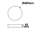 Pendelarmatuur COLOR SWITCH ROUND - � 40CM CCT Switch, UGR < 19, multipower IP20, zwart dimbaar