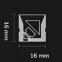 ISOLED Volledig gesiliconiseerde ledstrip NEONPRO927 CUSTOM TWIST+BEND B16H16 2-polig