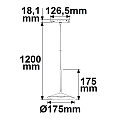 ISOLED track spot TRACK48 SHADE down, flat, rigid, switchable, magnetic mounting IP20, black 