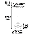 ISOLED Railspots TRACK48 CIRCLE (DALI) down, stijf, DALI aanstuurbaar, magnetische montage IP20, zwart dimbaar