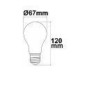 ISOLED LED lamp peervorm A67 CL - EFFICIENCY 160LM/W A67 helder E27 12W 120-1800lm 3000K 360� CRI 80-89