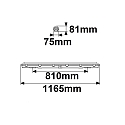 ISOLED Armatuur voor vochtige ruimten SL POWERSWITCH DALI - 120CM / 24-40W DALI aanstuurbaar, 3-polig, multipower IP66, grijs dimbaar