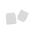 Eindkap TRACK48 FLAT H25 2 stuks, met omslag, wit