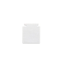 Eindkap TRACK48 FLAT H25 2 stuks, met omslag, wit
