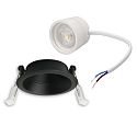 ISOLED Inbouwspot BACK68 draaibaar IP20, zwart dimbaar