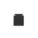 ISOLED Eindkap TRACK48 FLAT H25 2 stuks, met omslag, zwart