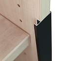 shelf edge profile FURNIT 10 SHELF, black