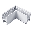 L-connector HALON 1-fold, silver