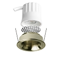 ISOLED Inbouwspot BACK32 rond, set terug IP20, messing dimbaar