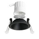ISOLED Inbouwspot BACK45 rond, set terug IP20, zwart dimbaar