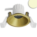 Inbouwspot BACK45 rond, set terug IP20, goud dimbaar