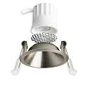 ISOLED recessed spotlight BACK45 round, set back IP20, stainless steel dimmable