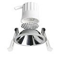 ISOLED recessed spotlight BACK45 round, set back IP20, chrome dimmable