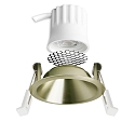 ISOLED Inbouwspot BACK45 rond, set terug IP20, messing dimbaar
