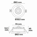 ISOLED Inbouwspot VARIO-68 IP65, chroom 