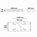 ISOLED ceiling luminaire POWER SWITCH 120x20 IP40, white dimmable