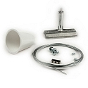 3-fase Kabelophang CLASSIC SURFACE mechanisch, 1 Stuk, met Plafondcup, aluminium