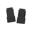 Eindkap TRACK48 FLAT H25 2 stuks, met omslag, zwart
