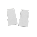 Eindkap TRACK48 FLAT H25 2 stuks, met omslag, wit