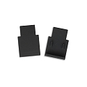 Eindkap TRACK48 FLAT H25 2 stuks, met omslag, zwart
