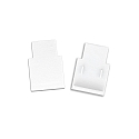 Eindkap TRACK48 FLAT H25 2 stuks, met omslag, wit