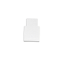 Eindkap TRACK48 FLAT H25 2 stuks, met omslag, wit