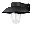 Konstsmide Wandarmatuur voor buitenshuis MANI E27 IP44, zwart, transparant